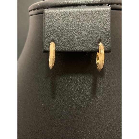 18K Gold Earrings Hoops Loops 0.92 grams HOLD - Picture 6 of 8